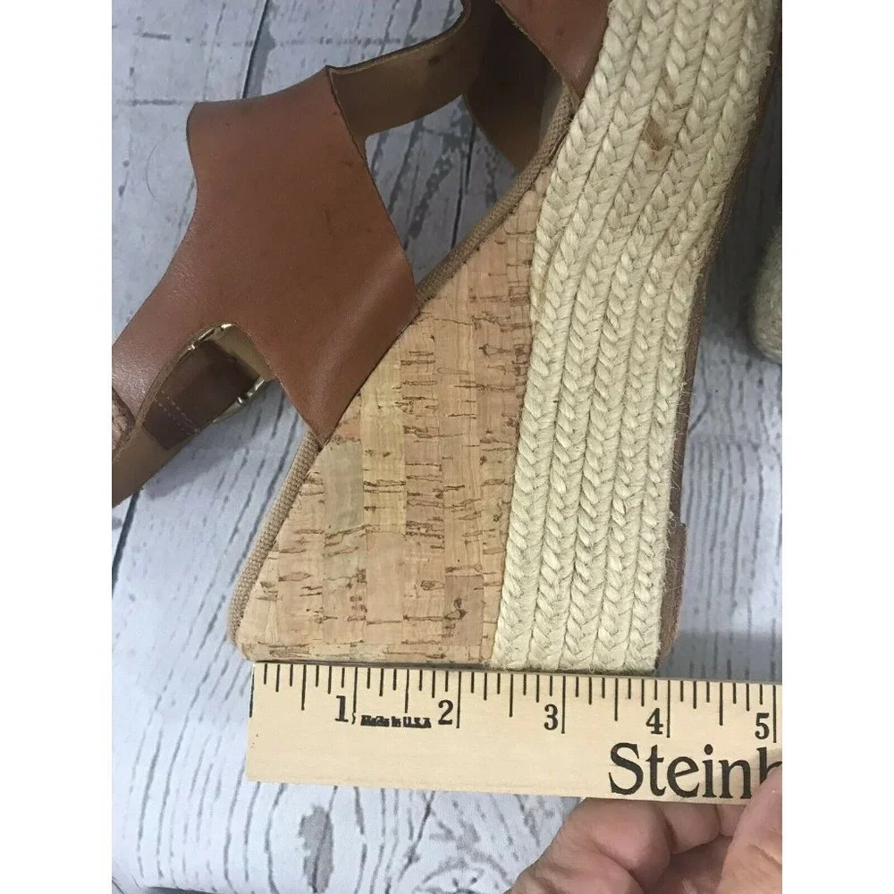Bettye Muller Espadrille Platform Wedge Leather